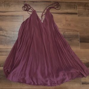 Maroon strappy dress